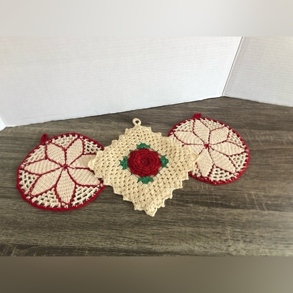 Vtg Handmade Crochet Pot Holders - Picture 4 of 9